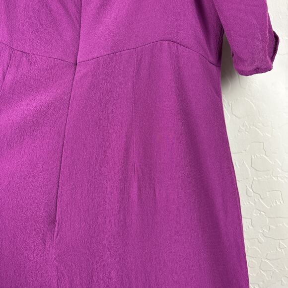 ASTR The Label Off Shoulder Drape Cami Sheath Dress Purple Womens Size M Wedding - Picture 5 of 14